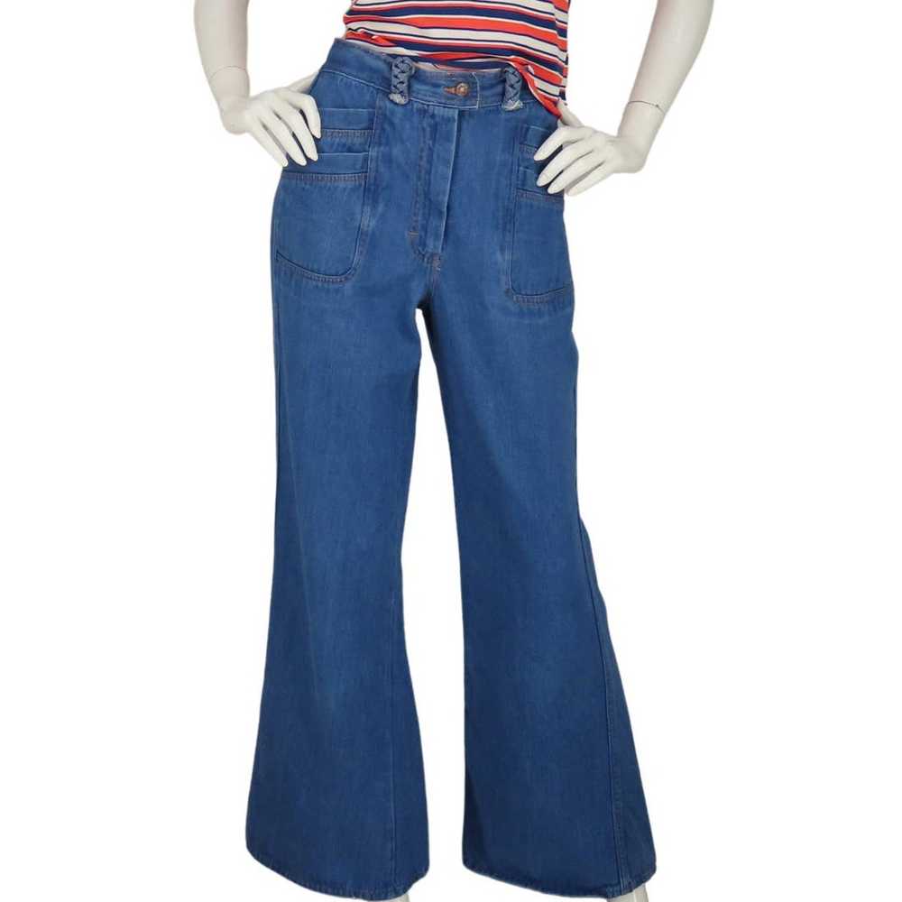 Vintage 70s Flare Bell Bottom Jeans - image 2