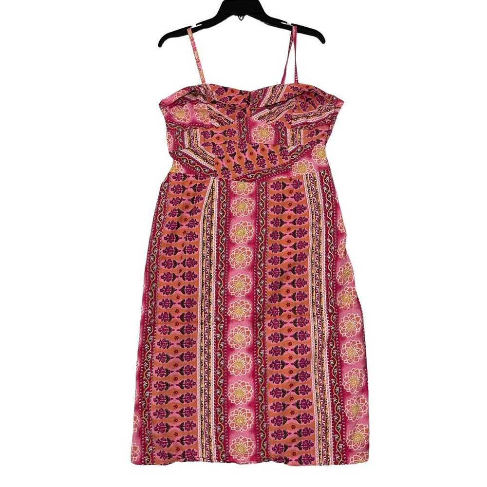 Passport Dress Womens Size Large Pink Indian Prin… - image 1