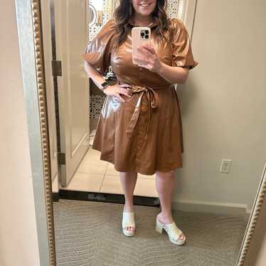 Brown leather dress - image 1