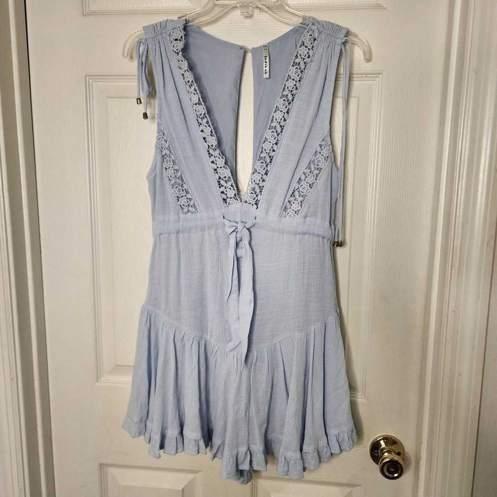 Indikah Pale Blue Gauze Romper Sz. S - image 1