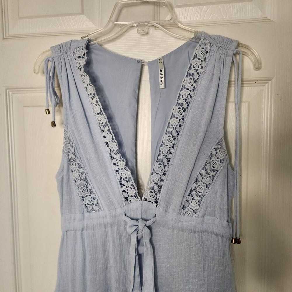 Indikah Pale Blue Gauze Romper Sz. S - image 2