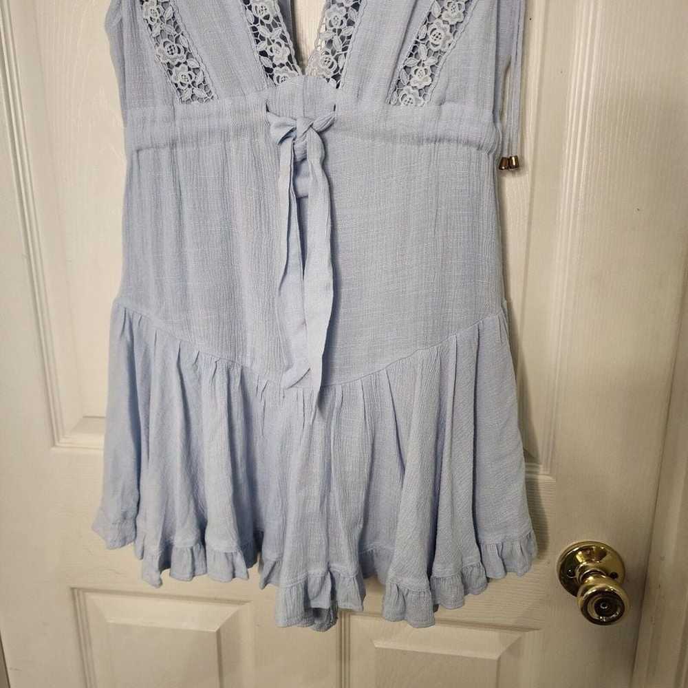 Indikah Pale Blue Gauze Romper Sz. S - image 3