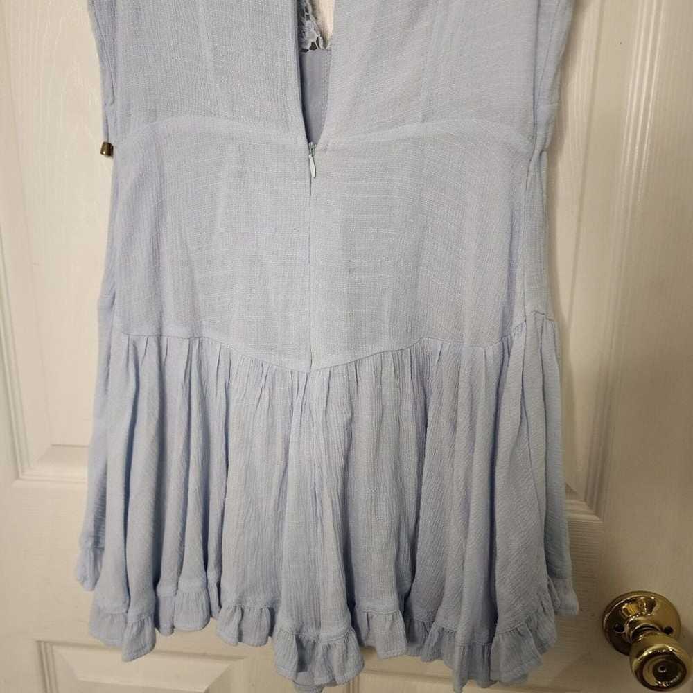 Indikah Pale Blue Gauze Romper Sz. S - image 4