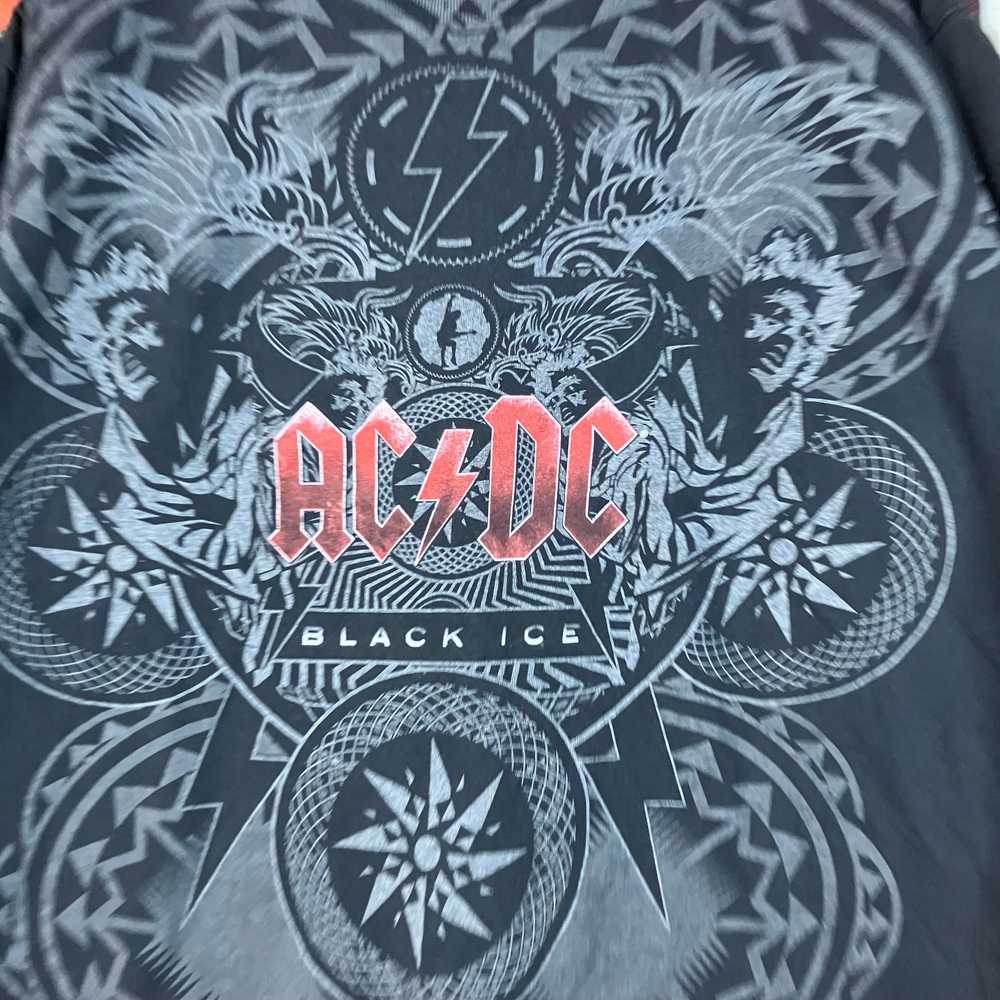 Ac/Dc × Vintage Y2K AC/DC Black Ice AOP Tee Size L - image 4