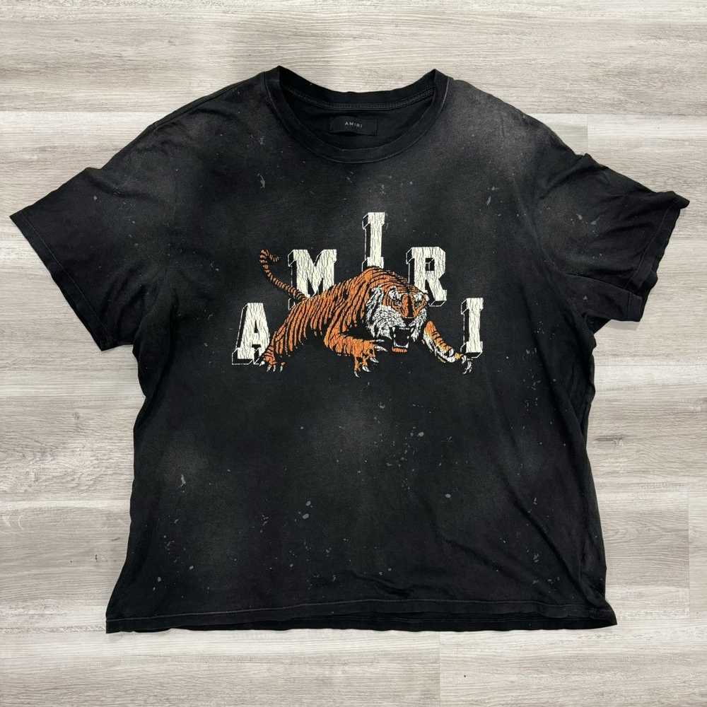 Amiri FADED BLACK XXXL AMIRI TIGER TEE - image 1