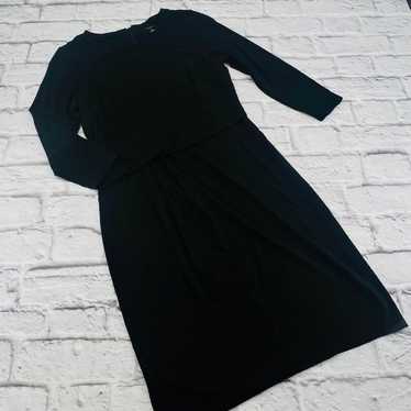 Ann Taylor Dress Women's 6 Petite Black Stretch E… - image 1