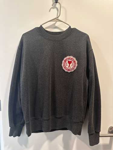 AMI AMI ALEXANDRE MATTIUSSI Gray Patch Sweatshirt 