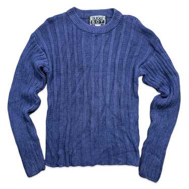 Bugle Boy Vintage Bugle Boy Y2K Navy Ribbed Sweat… - image 1