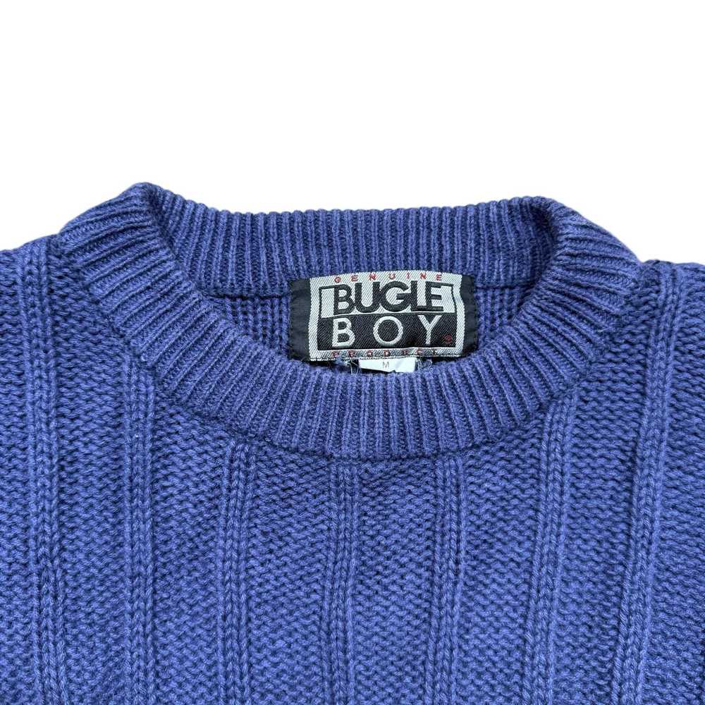 Bugle Boy Vintage Bugle Boy Y2K Navy Ribbed Sweat… - image 3