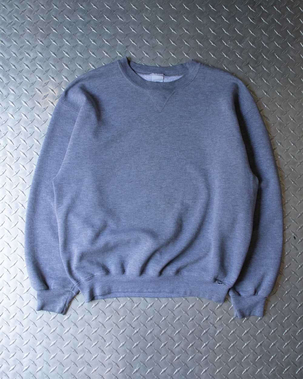 00s Grey Russell Crewneck Sweatshirt - L - image 1