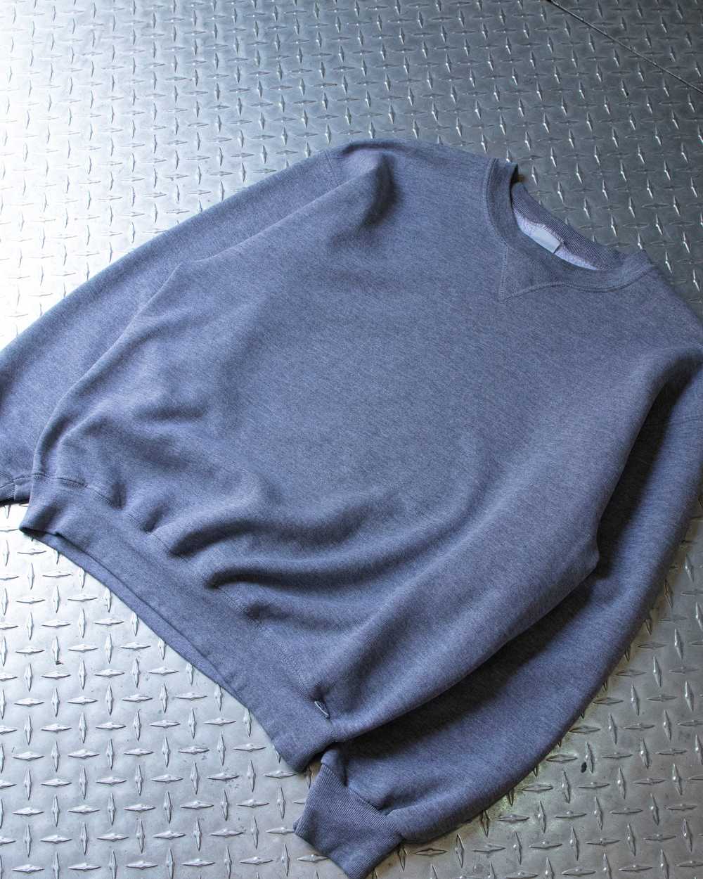 00s Grey Russell Crewneck Sweatshirt - L - image 3