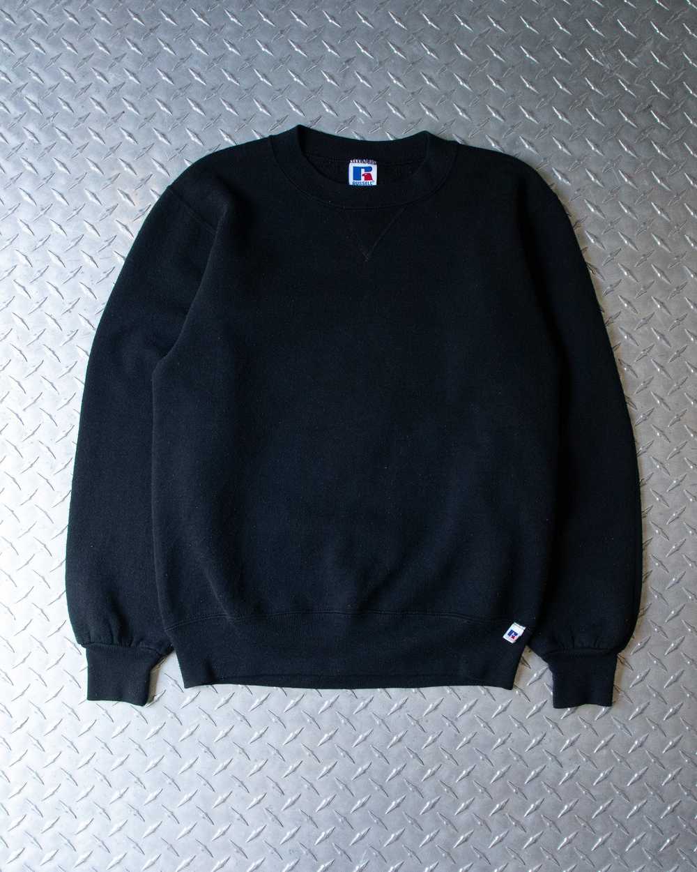 90s Black Russell Crewneck Sweatshirt - S - image 1