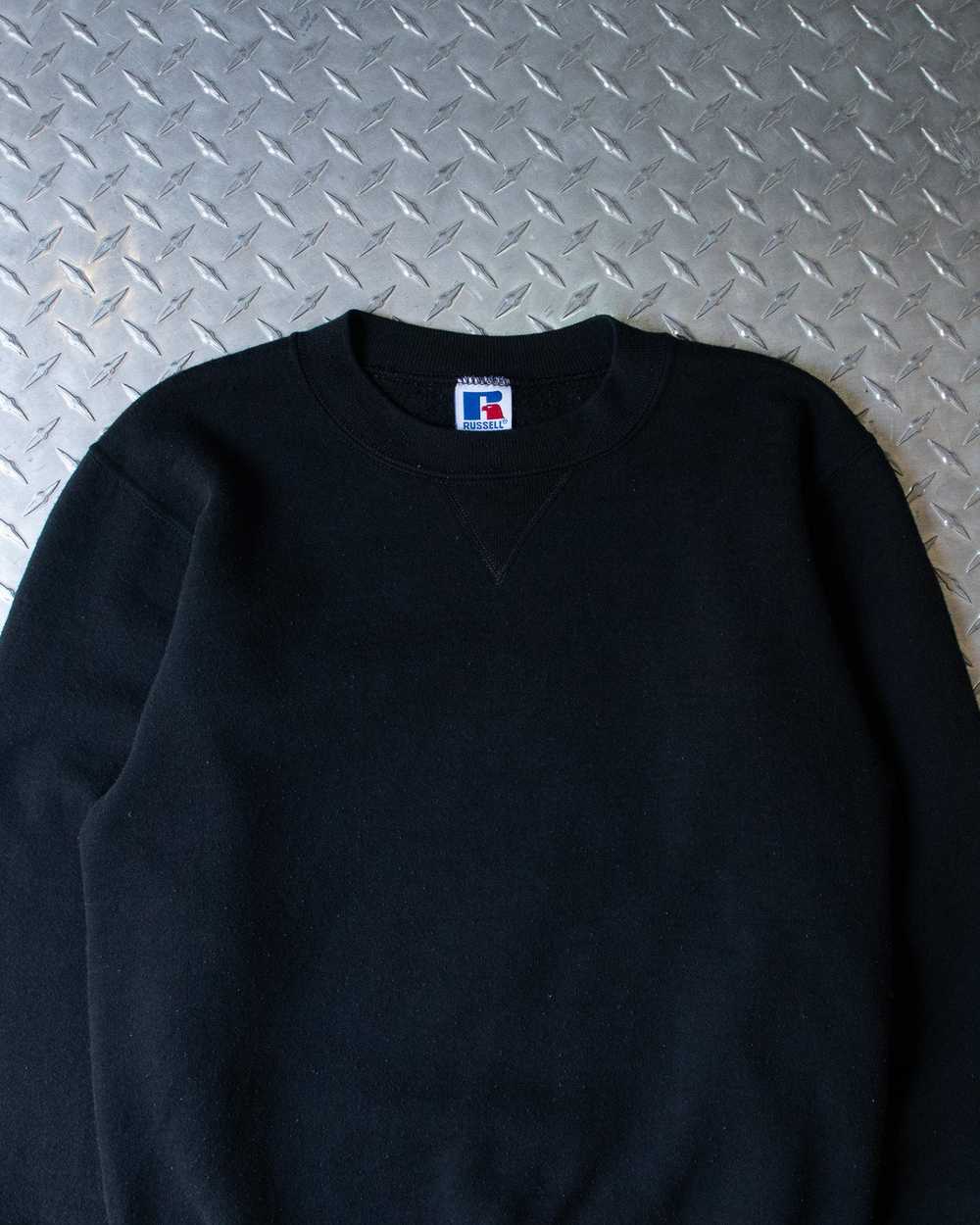 90s Black Russell Crewneck Sweatshirt - S - image 2