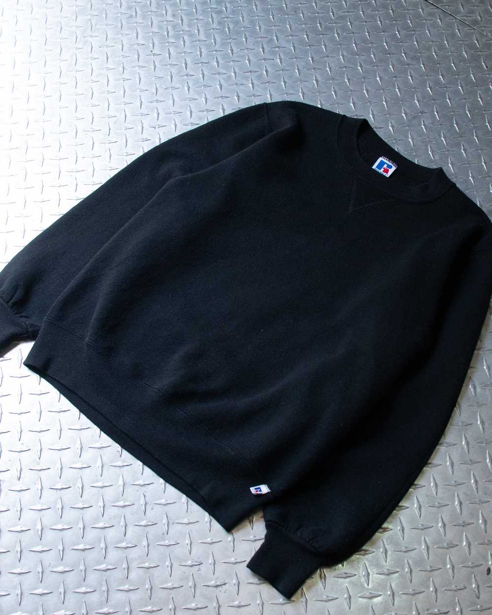 90s Black Russell Crewneck Sweatshirt - S - image 3