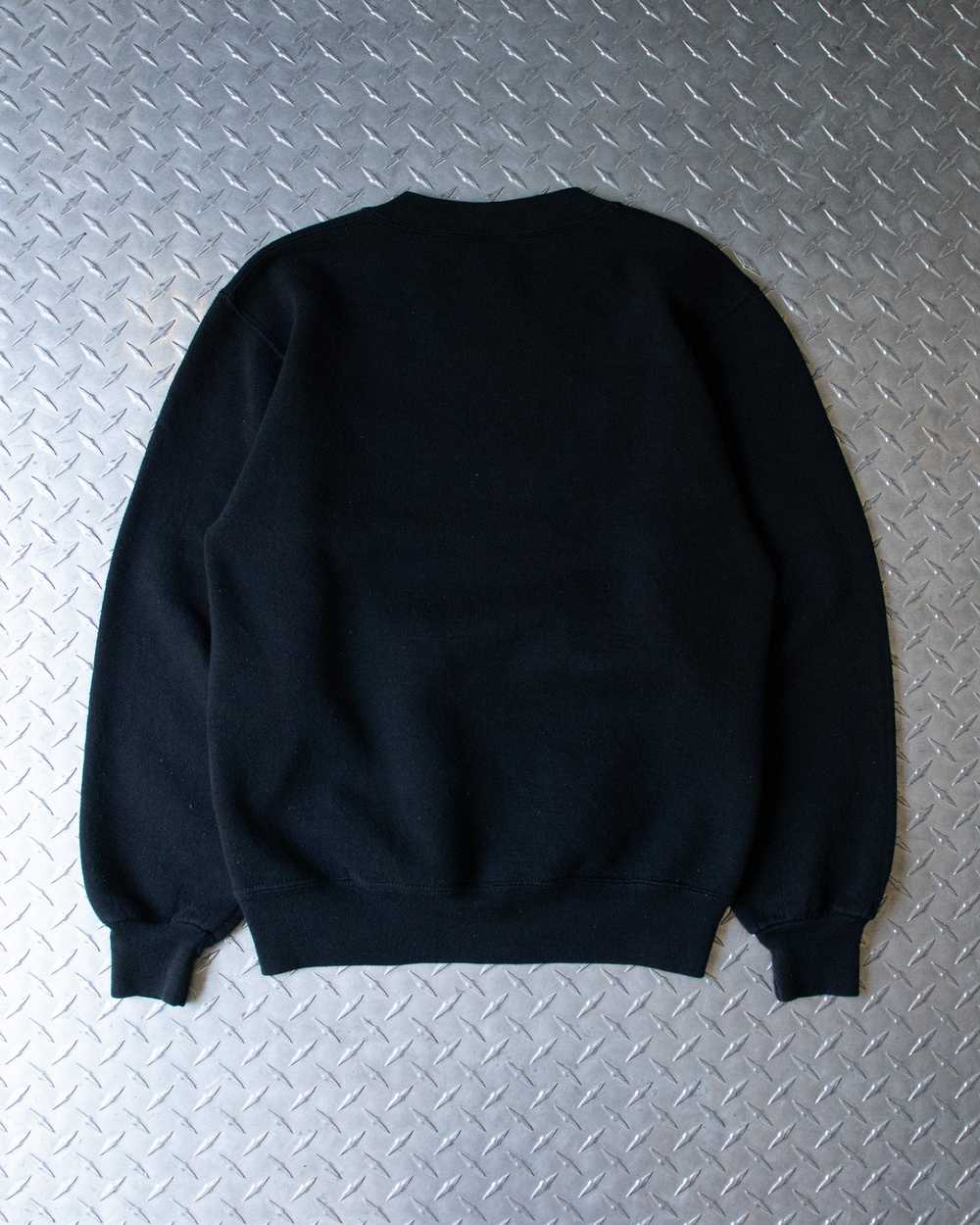 90s Black Russell Crewneck Sweatshirt - S - image 4