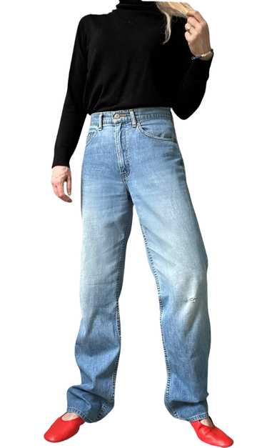 90s 501XX Levi’s high rise barrel wide leg jeans