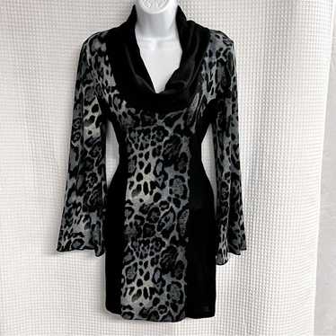 Di Nicci ladies leopard print knee length dress s… - image 1