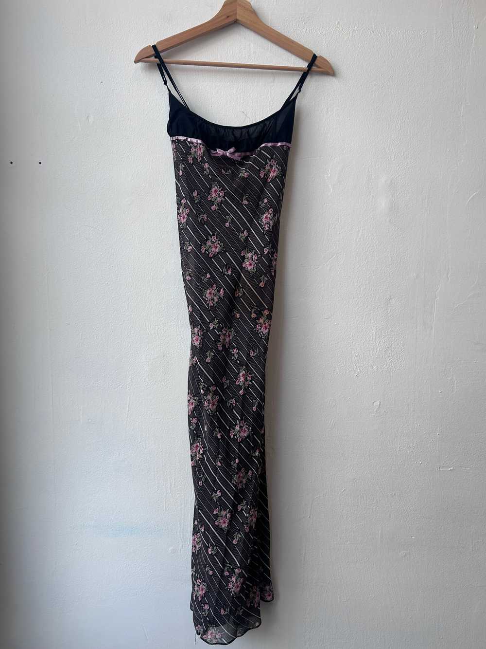 90's Sheer Floral Maxi Dress - image 1