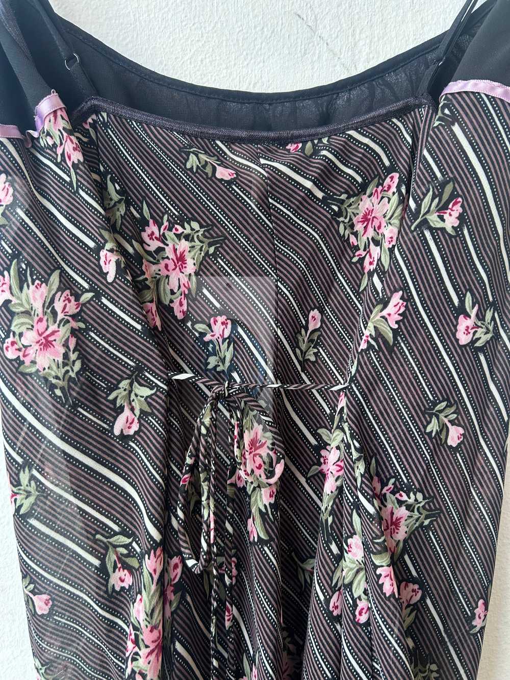 90's Sheer Floral Maxi Dress - image 7