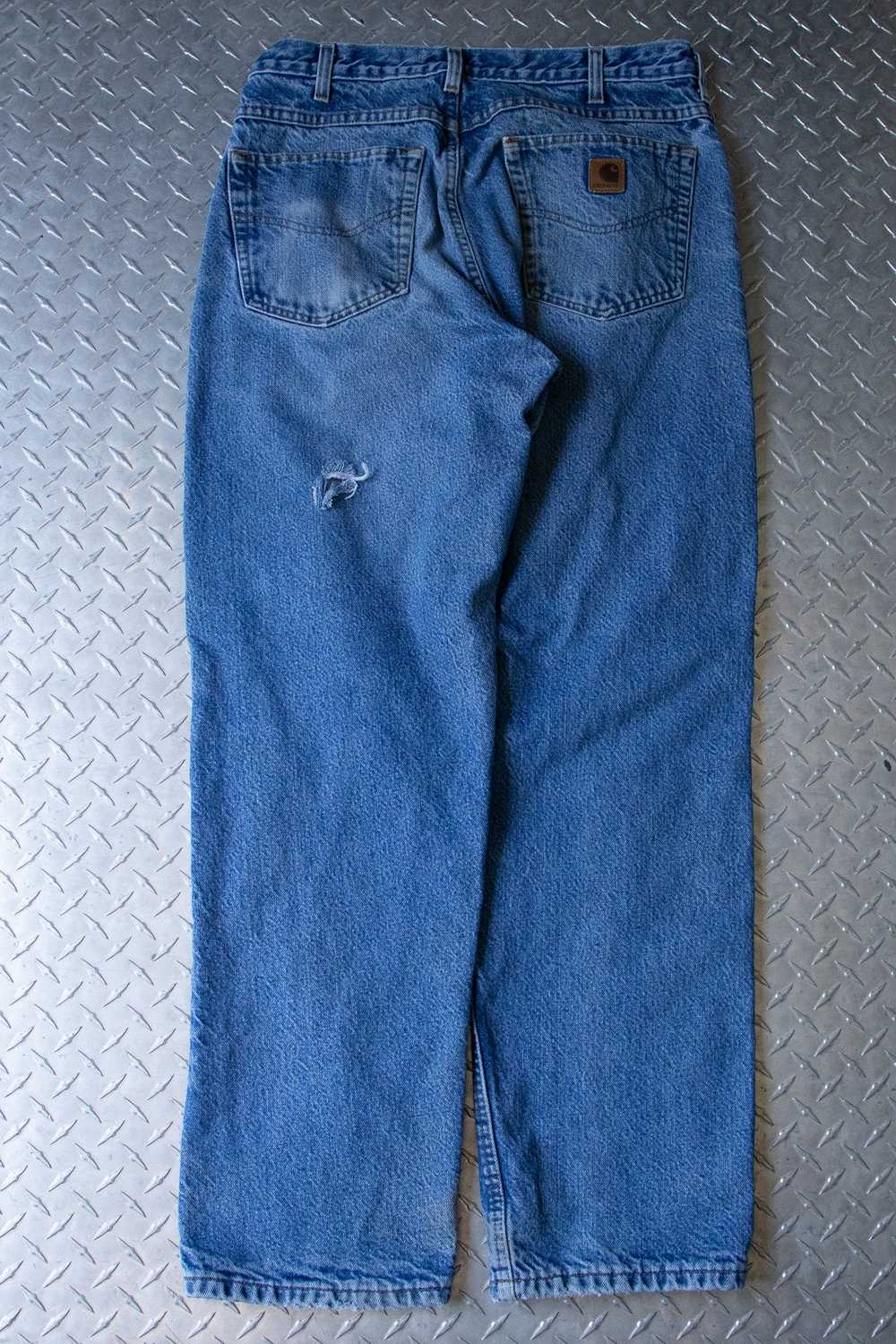 90s Denim Carhartt Blanket Lined Pants - 33 x 31.5 - image 4