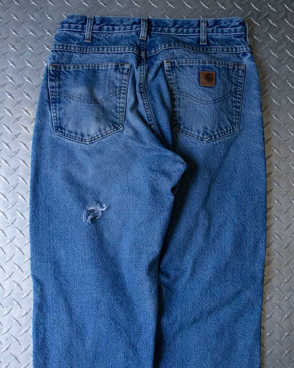 90s Denim Carhartt Blanket Lined Pants - 33 x 31.5 - image 5