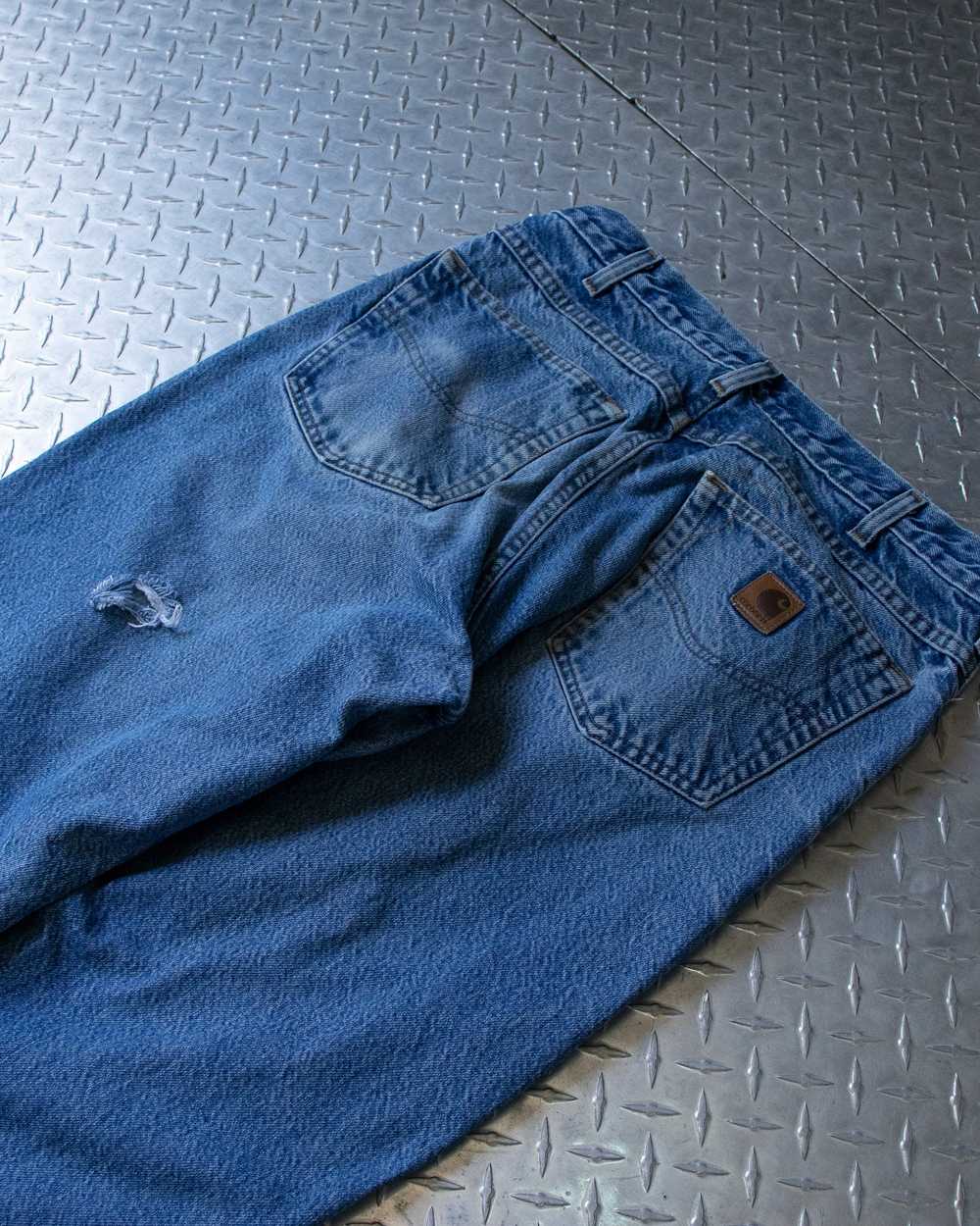 90s Denim Carhartt Blanket Lined Pants - 33 x 31.5 - image 6