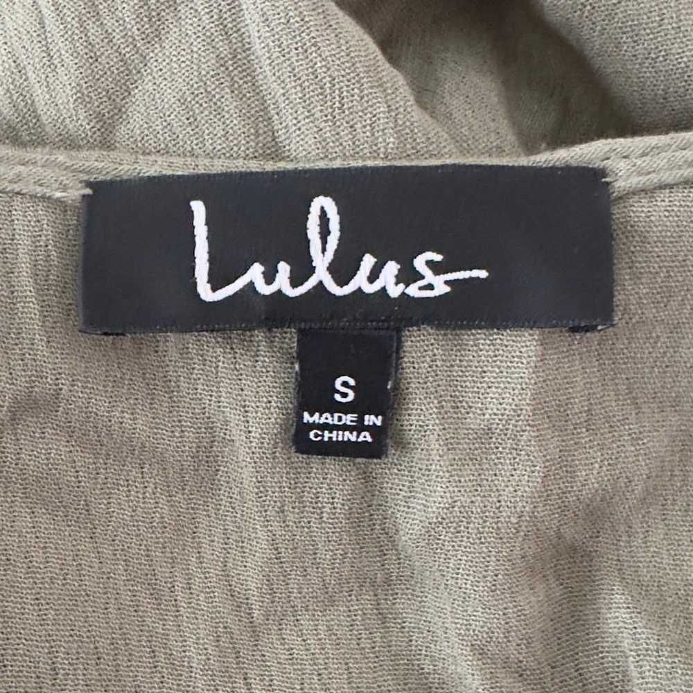 LULU’s Much Obliged Olive Green Wrap Maxi Dress S - image 10