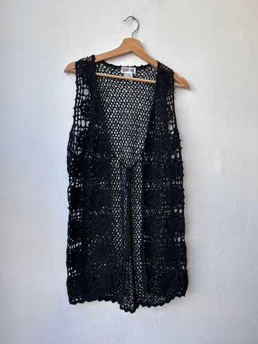 90's Crochet Sleeveless Sweater