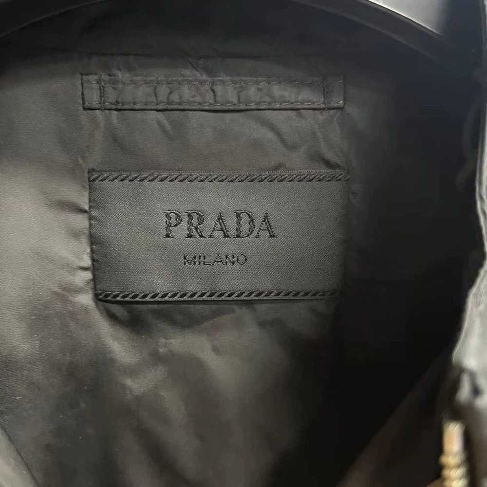 Prada prada black diamond check triangle standard… - image 4