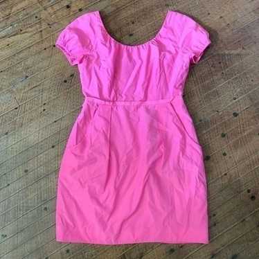 J Crew barbiecore scoop neck size 6 bodycon mini … - image 1