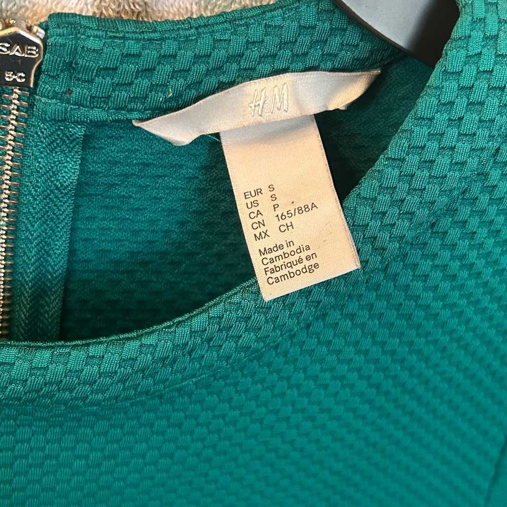 H&M Teal Textured Dress - image 2