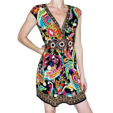 ECI New York Colorful Abstract Floral Paisley Mini