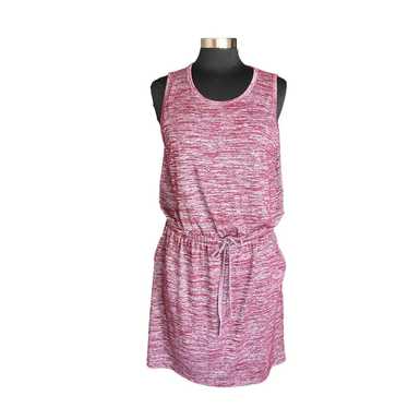 Lou & Grey Burgundy Heather Knit Blouson Dress Sle