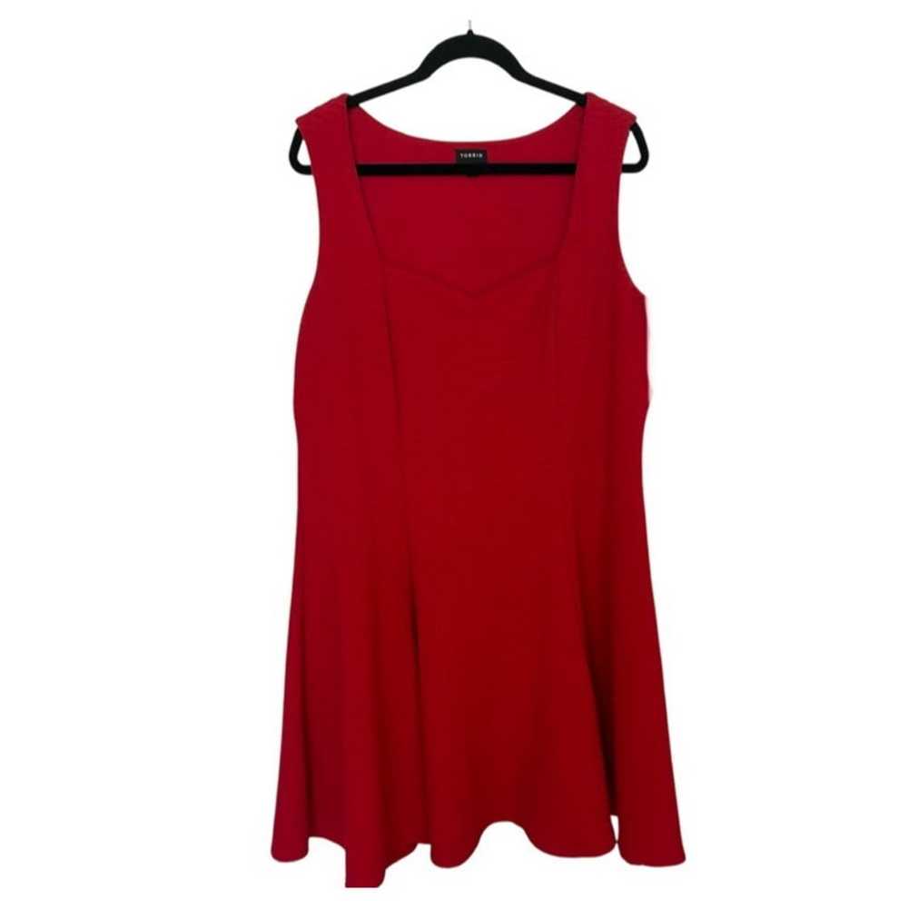 Torrid Red Sleeveless Sweetheart Neckline Skater … - image 2