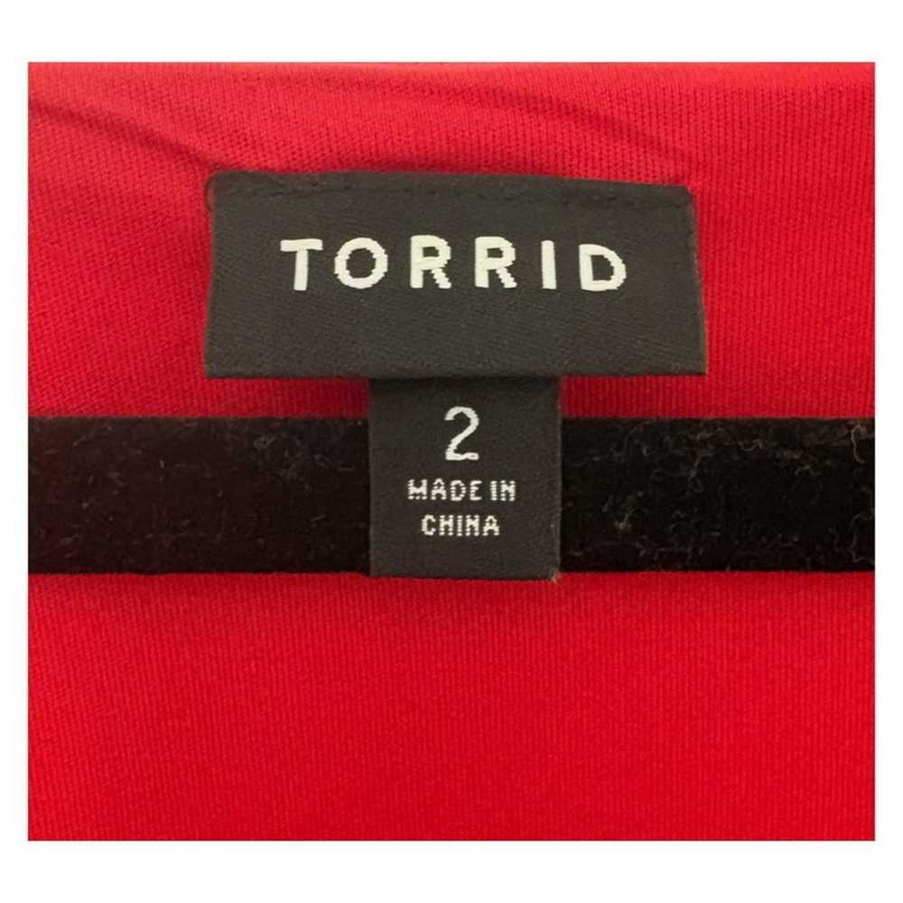 Torrid Red Sleeveless Sweetheart Neckline Skater … - image 3