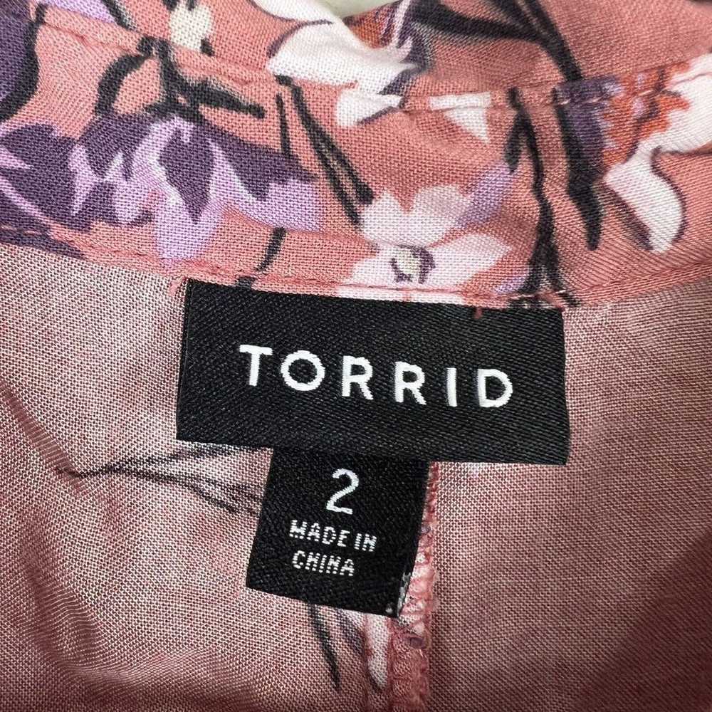 Torrid Womens Pink Floral Sleeveless Front Button… - image 4