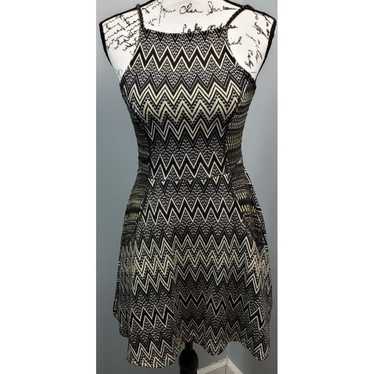 Topshop Mini Dress Womens Sz 6 Multi Knit Chevron… - image 1