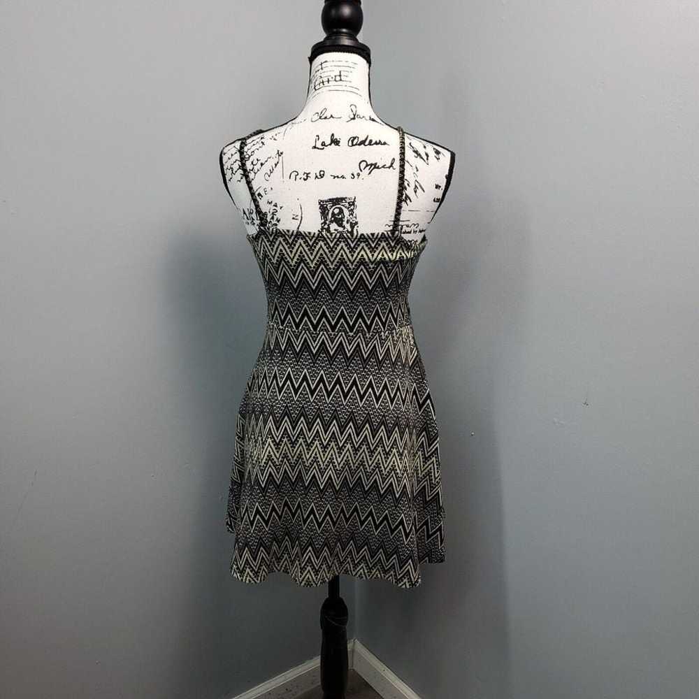 Topshop Mini Dress Womens Sz 6 Multi Knit Chevron… - image 2