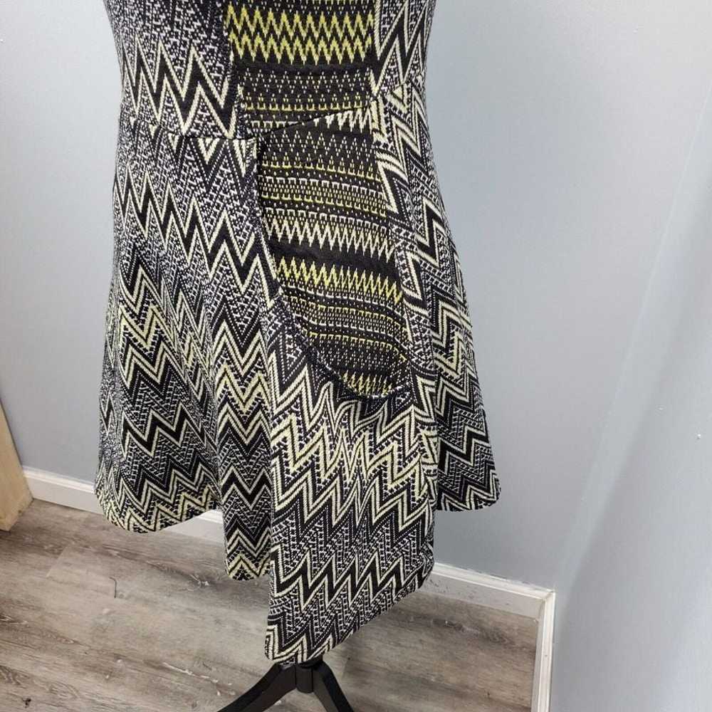 Topshop Mini Dress Womens Sz 6 Multi Knit Chevron… - image 4