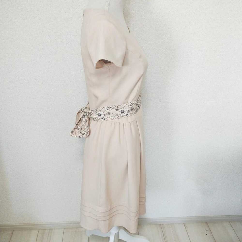 【QUEENS COURT】Solid Color Flare Dress with Lace R… - image 4