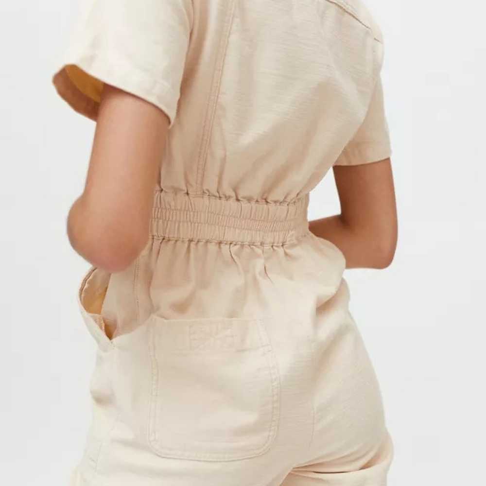 urban outfitters utilitarian cream jumpsuit with … - image 2