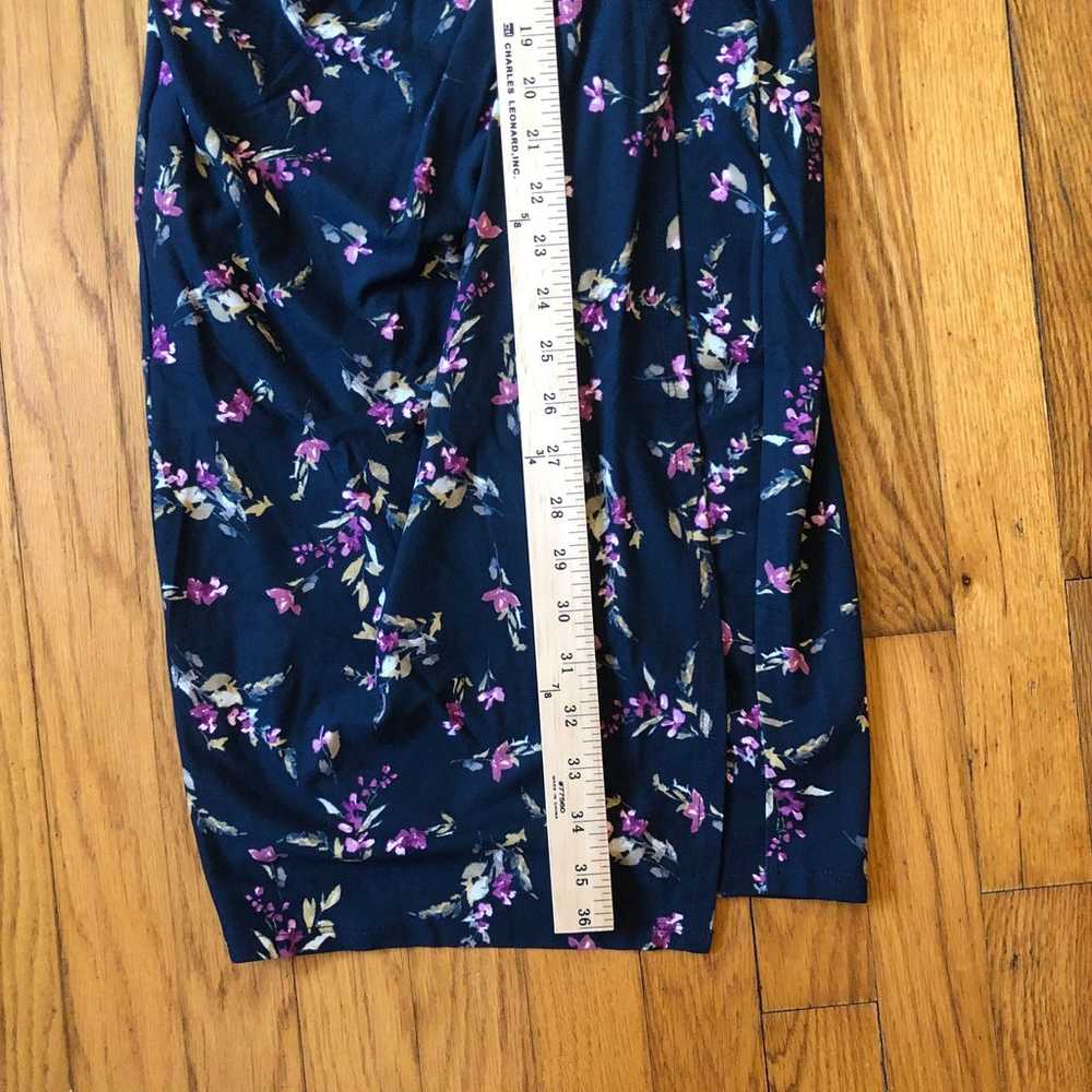 Nine Britton NWOT Blue Floral Sleeveless Bodycon … - image 3