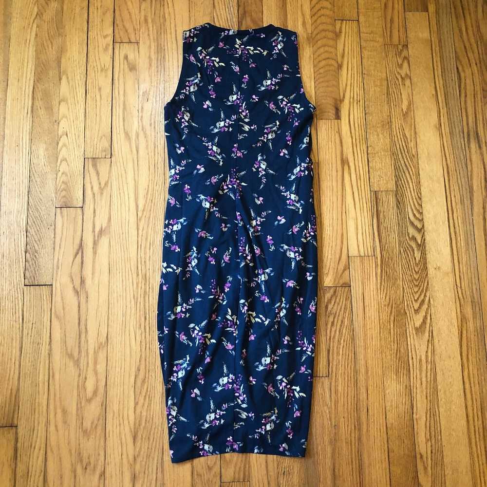 Nine Britton NWOT Blue Floral Sleeveless Bodycon … - image 8