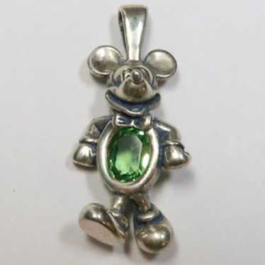 Sterling silver Mickey Mouse birthstone pendant - image 1