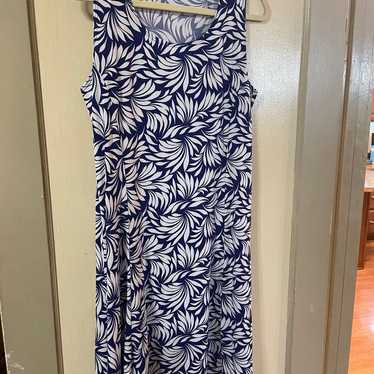 Susan Graver Soft and Flowy Sleeveless Print Dres… - image 1