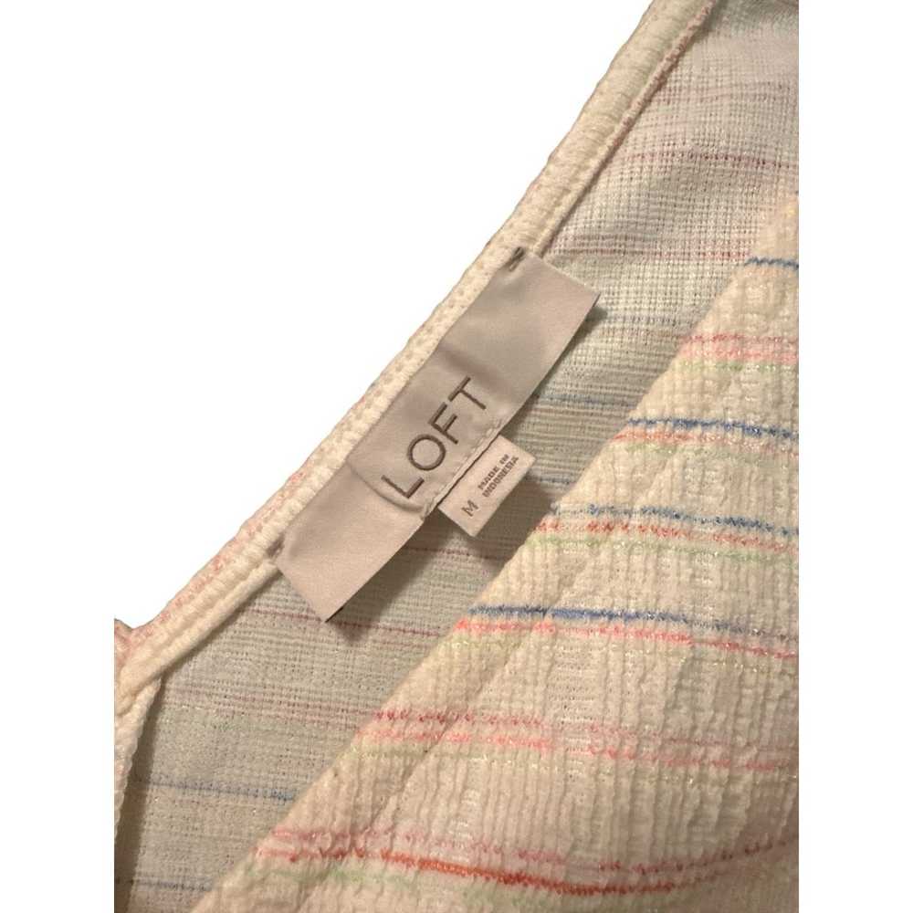 Ann Taylor LOFT Women's Striped Bow Strap Button … - image 6