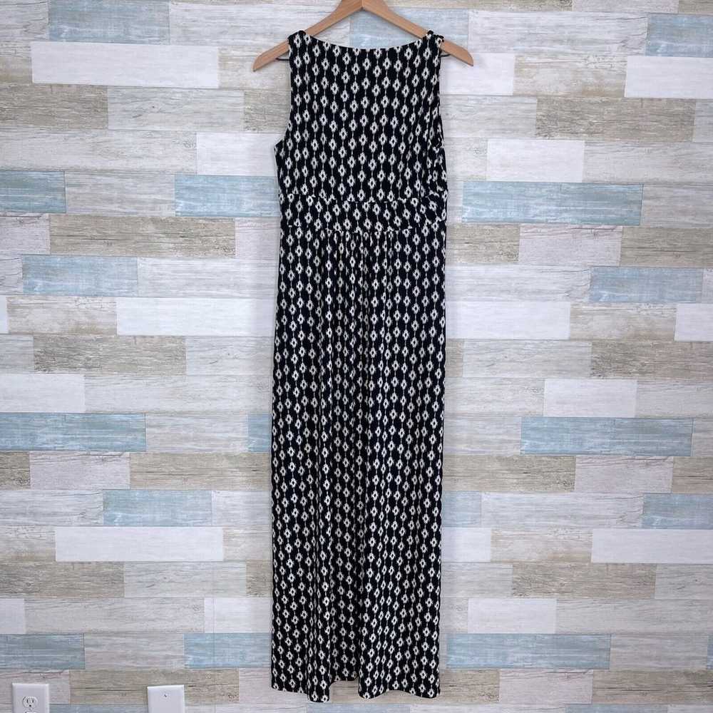 LRL Ralph Lauren Jersey Maxi Dress Black White Pr… - image 3