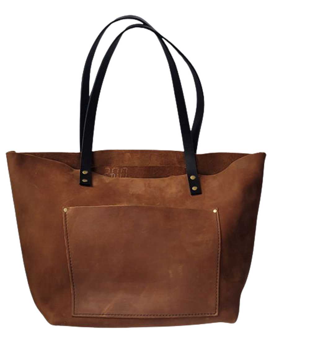 Portland Leather Large Cocoa Tote - image 1