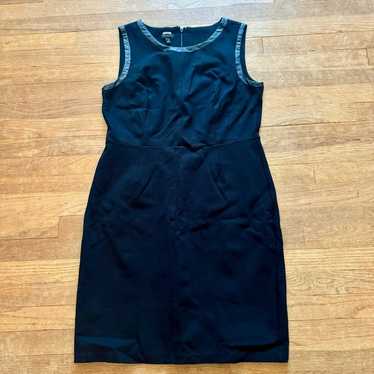 Talbots black sleeveless midi sheath dress size 12