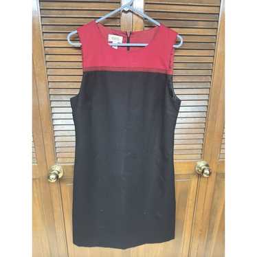 Vintage Talbots Women's Dress Lined Red Black 100… - image 1